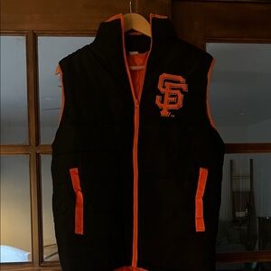 Ardell Black and Orange Puffer Vest